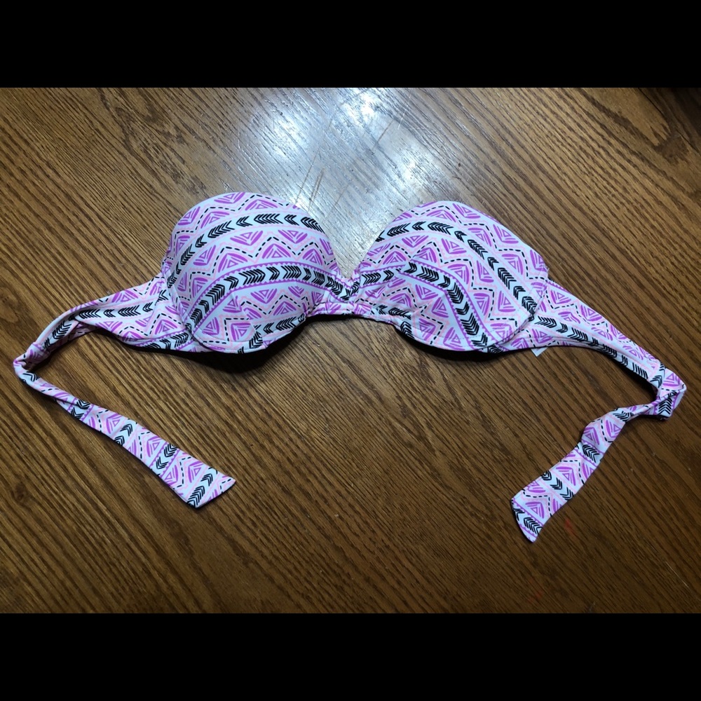 Tie bandeau bikini top